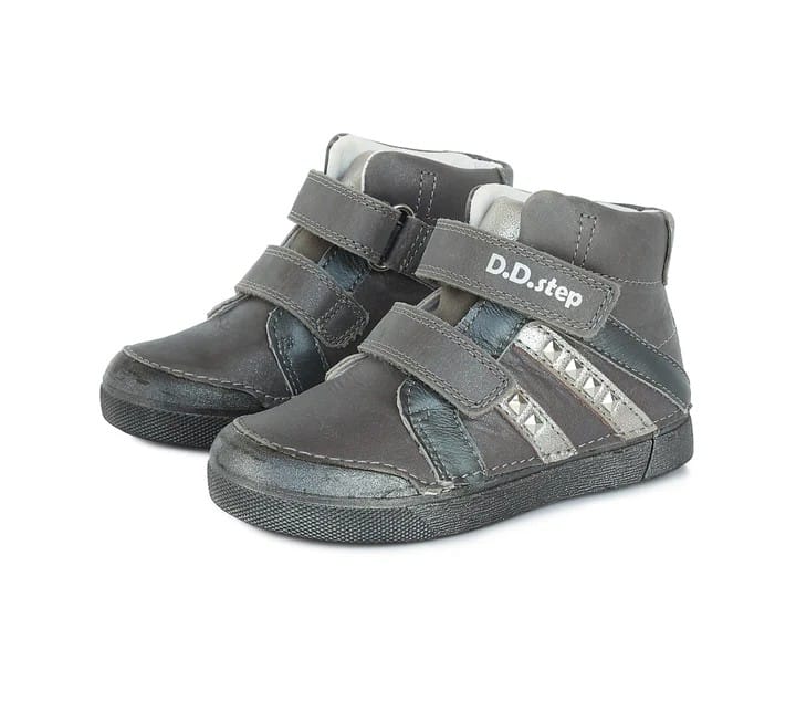 DD Step Szürke magasszárú bőrcipő - Image 2