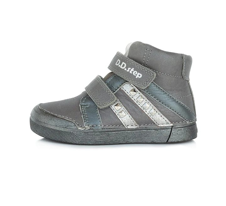 DD Step Szürke magasszárú bőrcipő