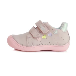 Ponte20 supinált lány bőrcipő – rózsaszín, szíves mintával