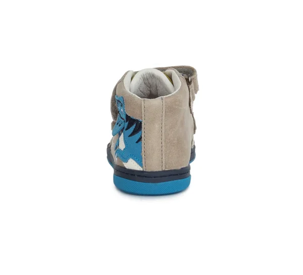 Ponte20 szupinált fiú bőrcipő, oldalán dinó mintával