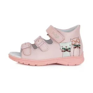 Ponte20 szupinált bőr szandál, oldalán cica díszítéssel