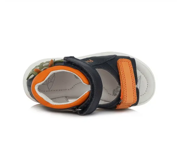 Ponte20 supinált fiú bőrszandál oldalán dinó mintával