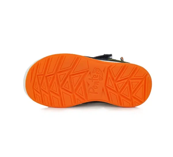 Ponte20 supinált fiú bőrszandál oldalán dinó mintával