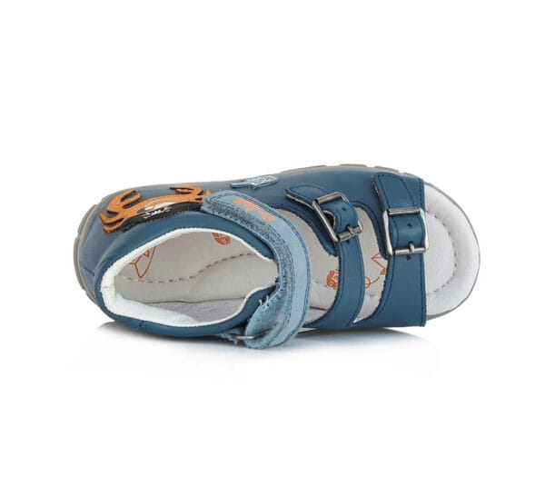 Ponte20 supinált fiú bőrszandál oldalán rák mintával