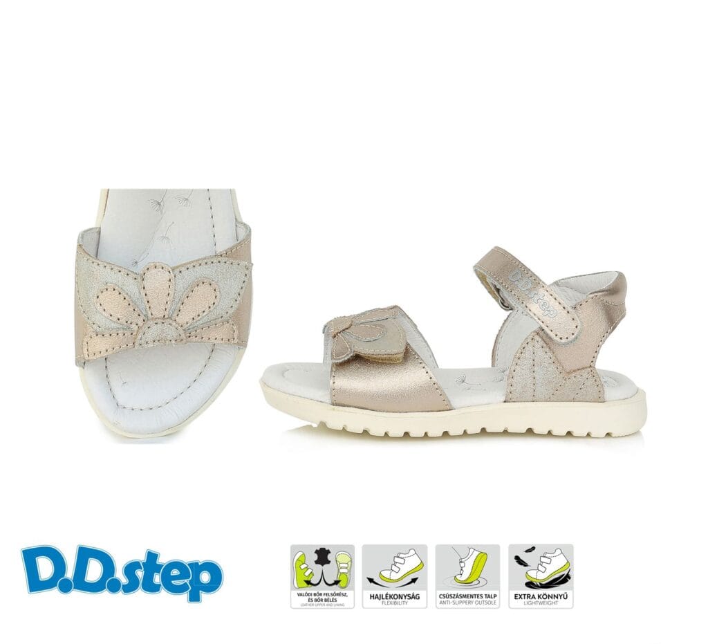 DD Step lány pezsgő színű szandál