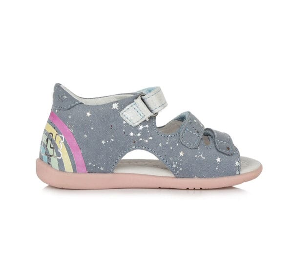 DD Step bőrszandál, napfényre színeződő szivárvánnyal