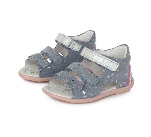 DD Step bőrszandál, napfényre színeződő szivárvánnyal