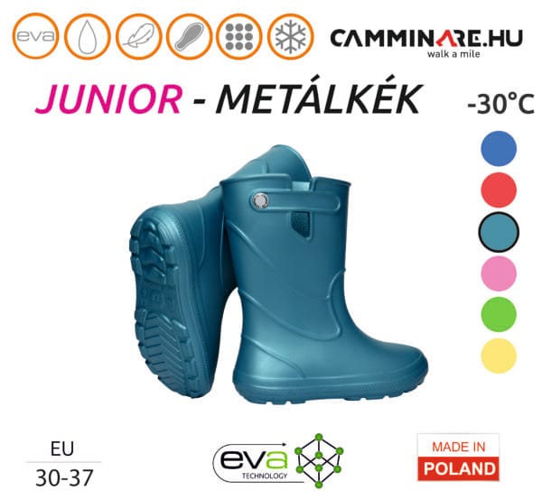 Camminare – Junior gyerekcsizma METÁLKÉK