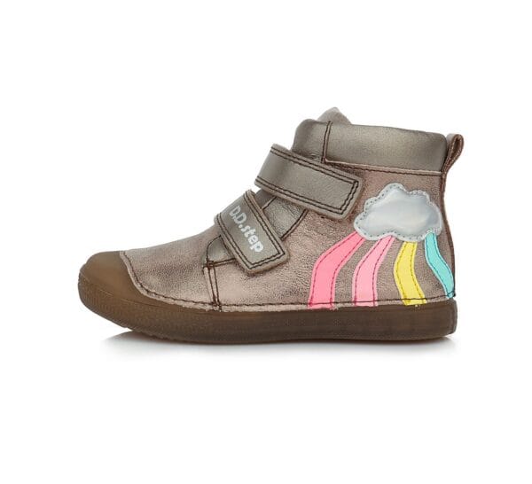 DD Step lány fluoreszkáló bőrcipő