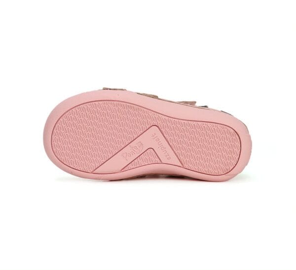 Ponte20 supinált lány bőrcipő – rózsaszín virágos sarokdísszel