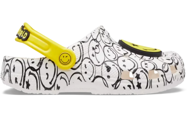 CROCS Kids Classic Smiley World Charm Clog