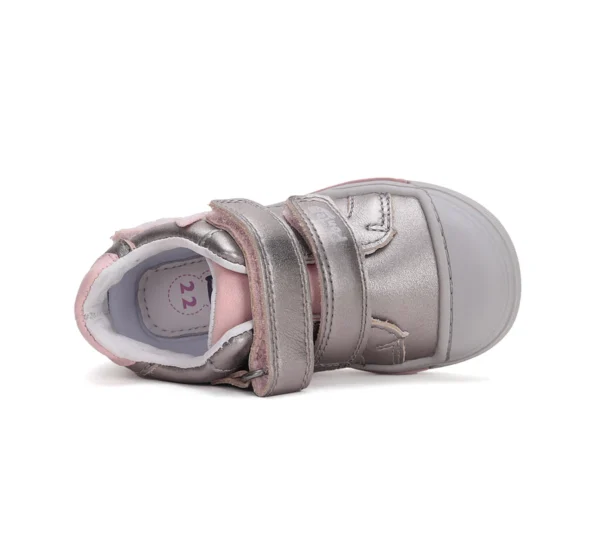 Ponte20 supinált lány bőrcipő – ezüst, nyuszis mintával