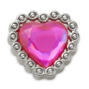 Ezüst -rózsaszín színű szívgyöngy JIBBITZ