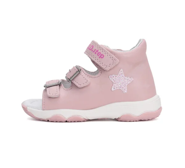 DD Step lány szandál rózsaszín – színváltós szivárvány mintás