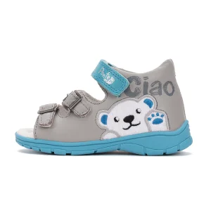 Ponte20 fiú szupinált bőrszandál