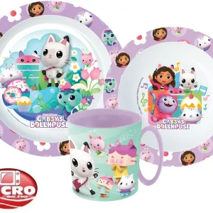 Gabi babaháza étkészlet, micro műanyag szett bögrével