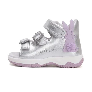 DD Step lány bőrszandál nyuszi mintával