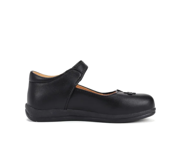 DD Step lány nyitott bőrcipő fekete pillangó mintávalDD Step nyitott fekete bőrcipő