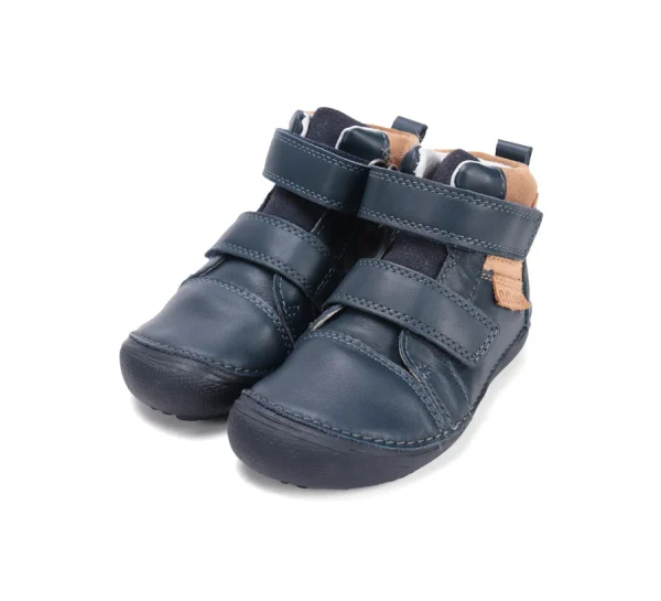 DD Step barefoot fiú bőrcipő