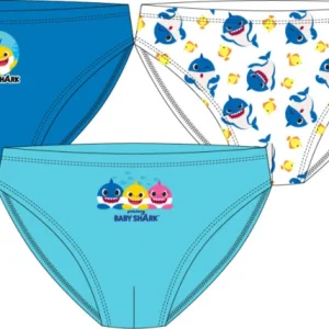 Baby Shark Blue gyerek fehérnemű, alsó 3 darab/csomag