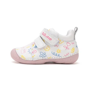 DD Step fehér bőr átmeneti kislány gyerekcipő